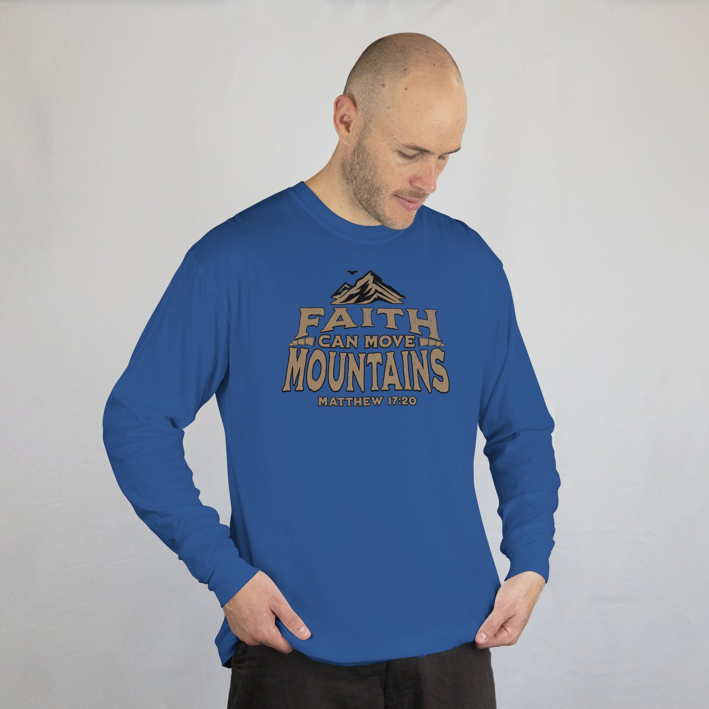 Faith Moves Mountains Softstyle Long Sleeve