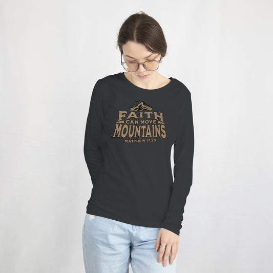 Faith Moves Mountains Softstyle Long Sleeve