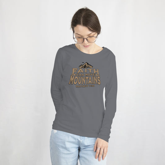 Faith Moves Mountains Softstyle Long Sleeve