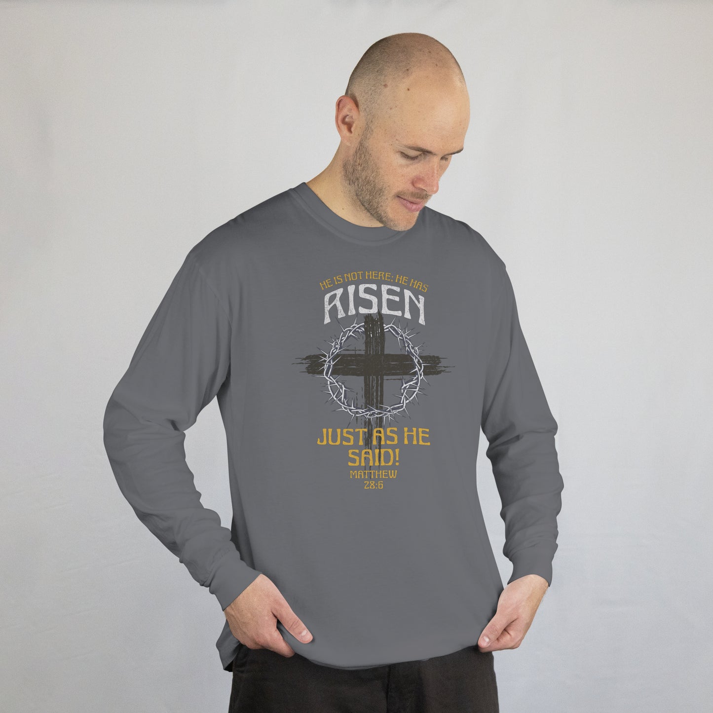 He Has Risen Softstyle Long Sleeve