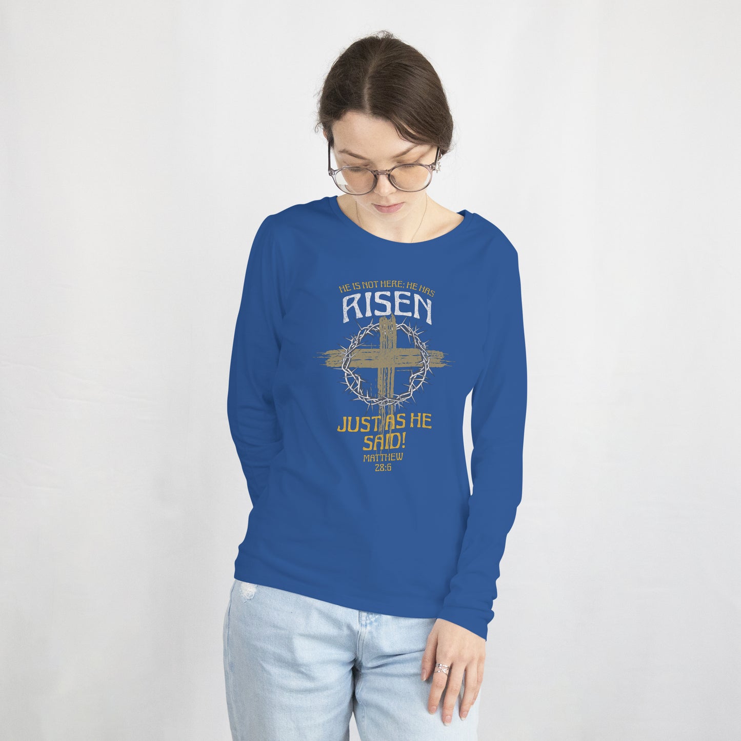 He Has Risen Softstyle Long Sleeve
