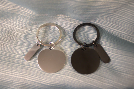 Circular Keychain with Tag