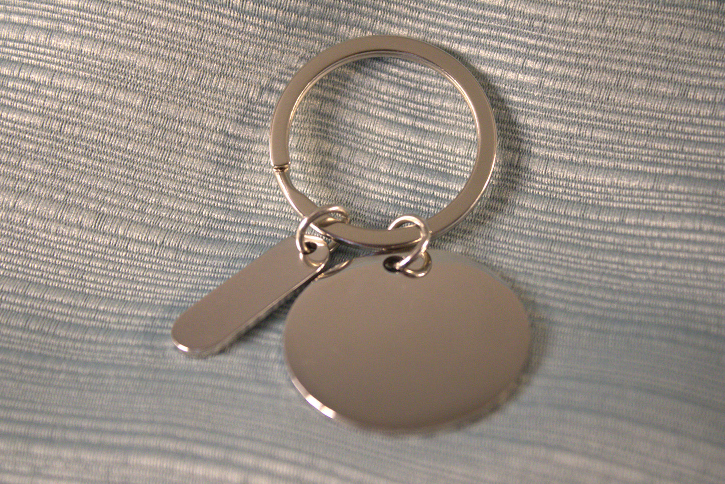 Circular Keychain with Tag