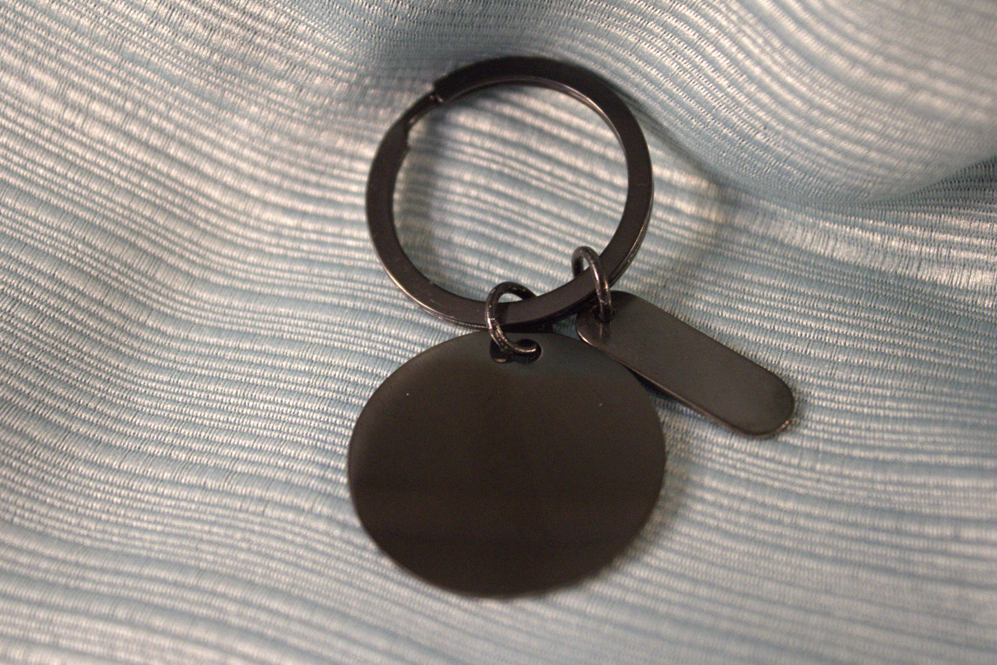 Circular Keychain with Tag