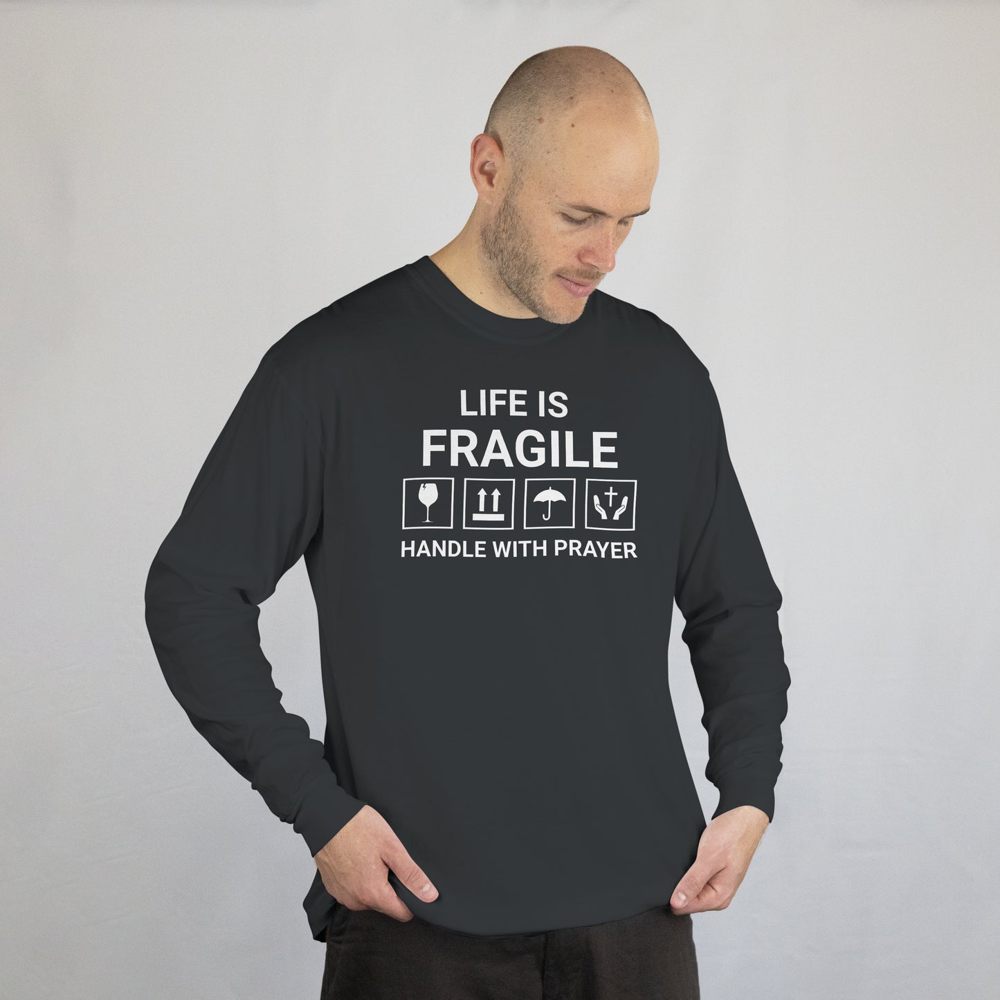 Life Is Fragile Softstyle Long Sleeve