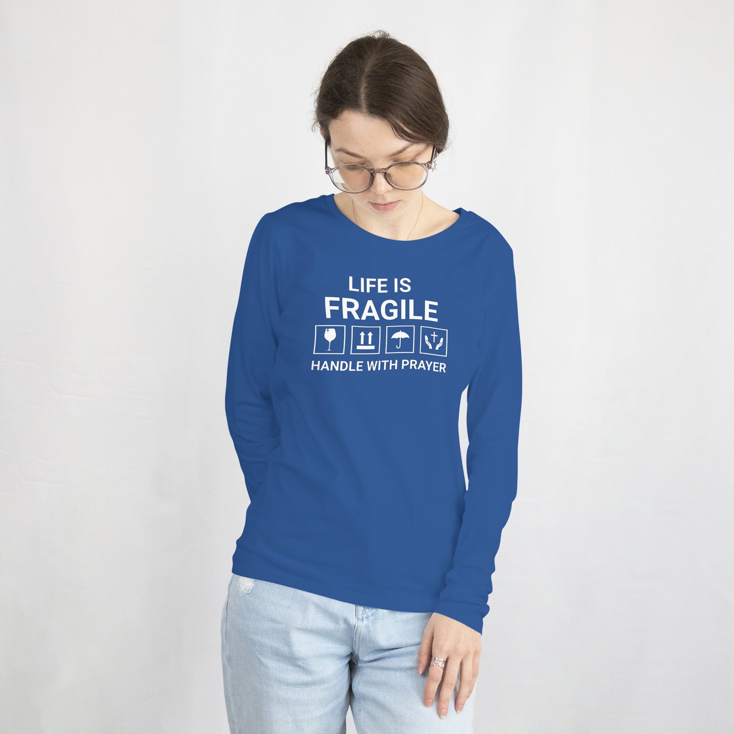Life Is Fragile Softstyle Long Sleeve