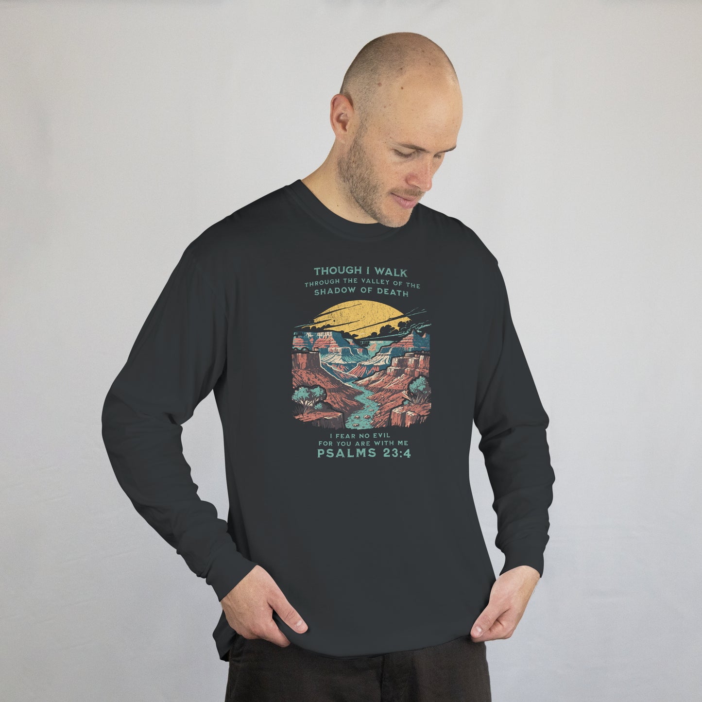 Psalms 23:4 Softstyle Long Sleeve