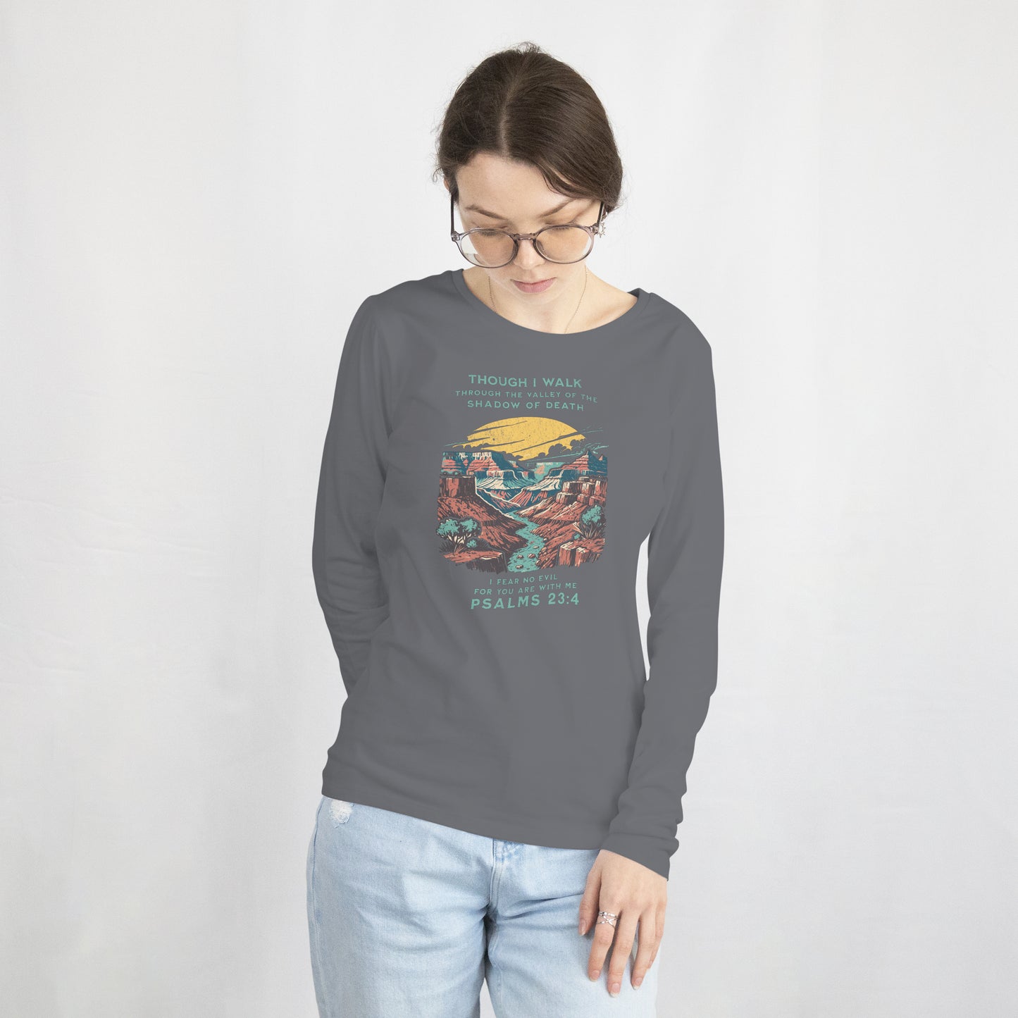 Psalms 23:4 Softstyle Long Sleeve