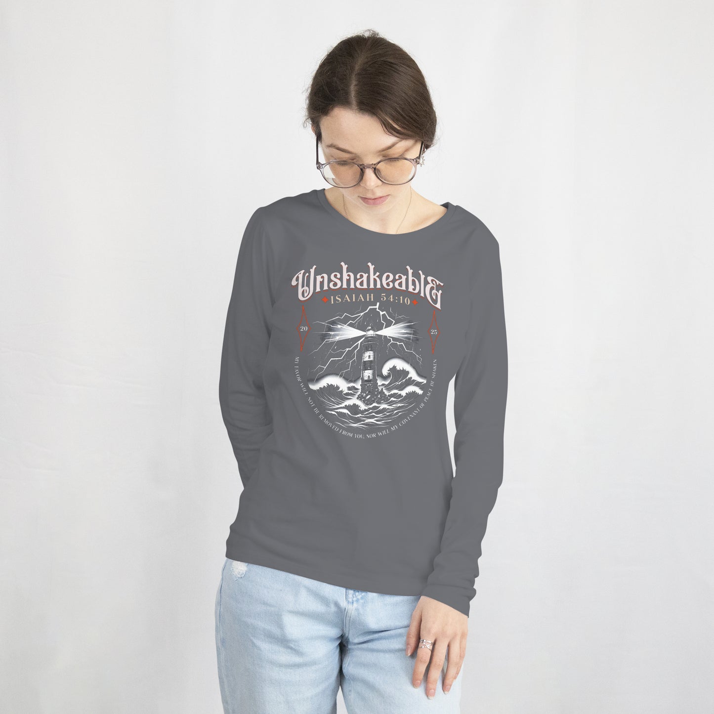 Isaiah 54:10 Unshakeable Softstyle Long Sleeve