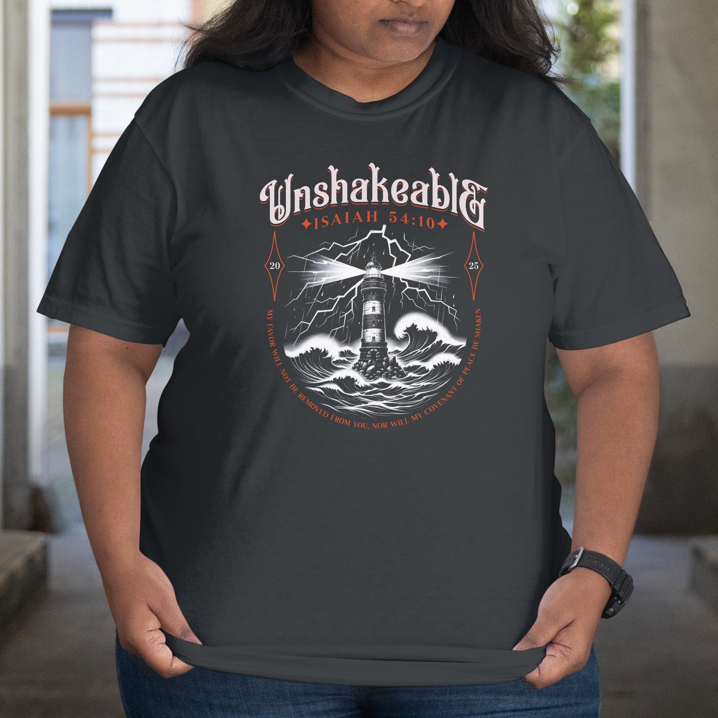 Isaiah 54:10 Unshakeable Spirit T-Shirt