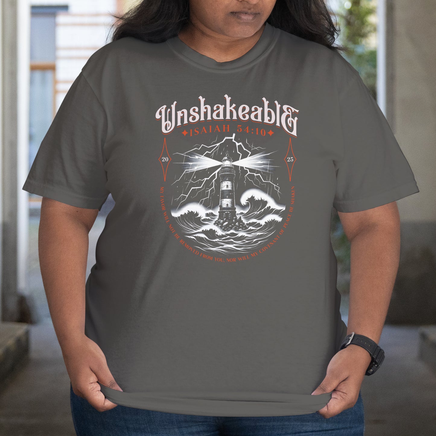 Isaiah 54:10 Unshakeable Spirit T-Shirt