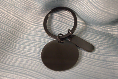 Circular Keychain with Tag